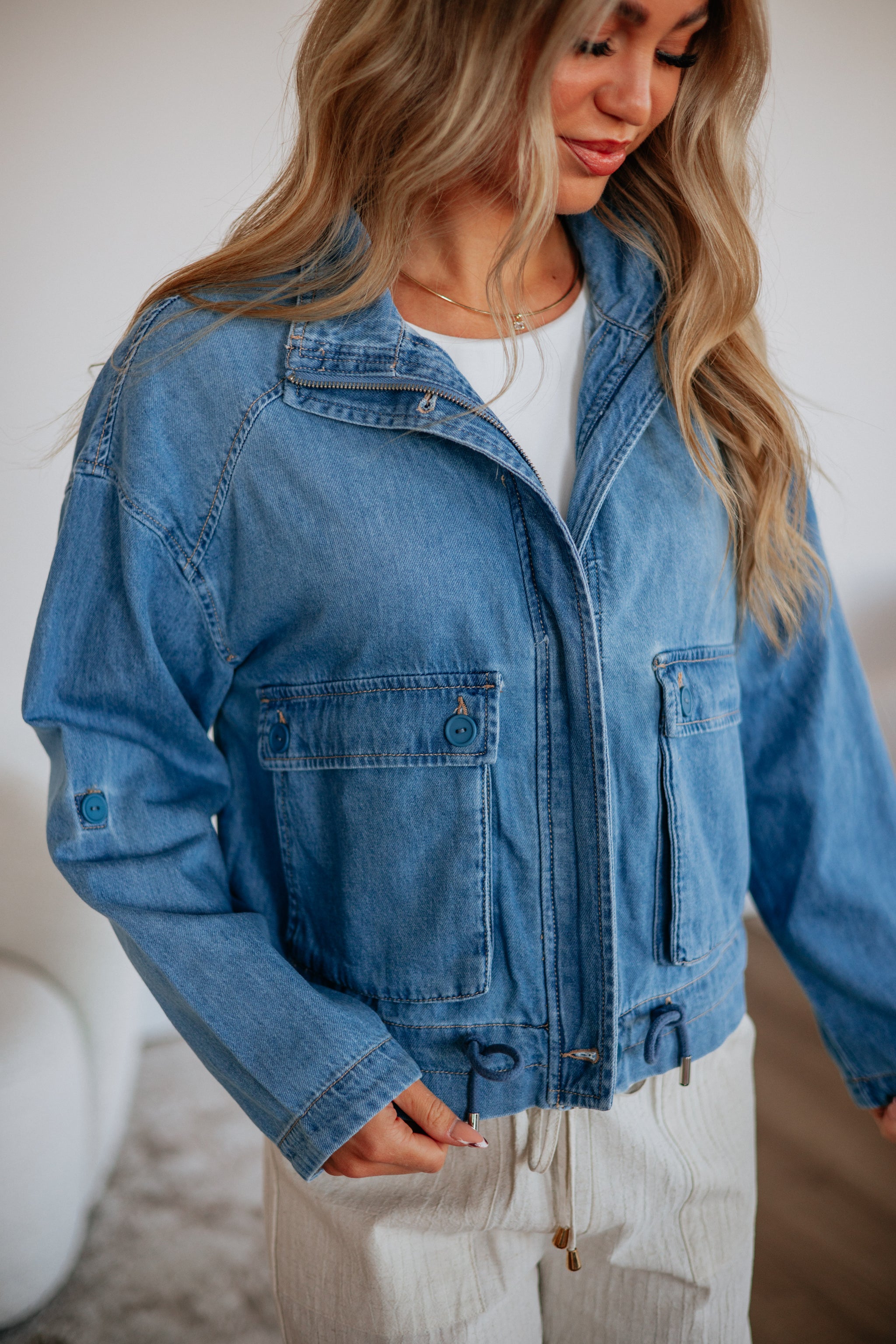 Rowe Risen Denim Jacket - Medium Wash