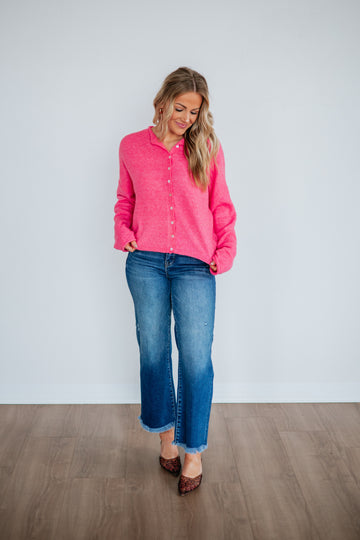Brooke Cardigan - Punch Pink