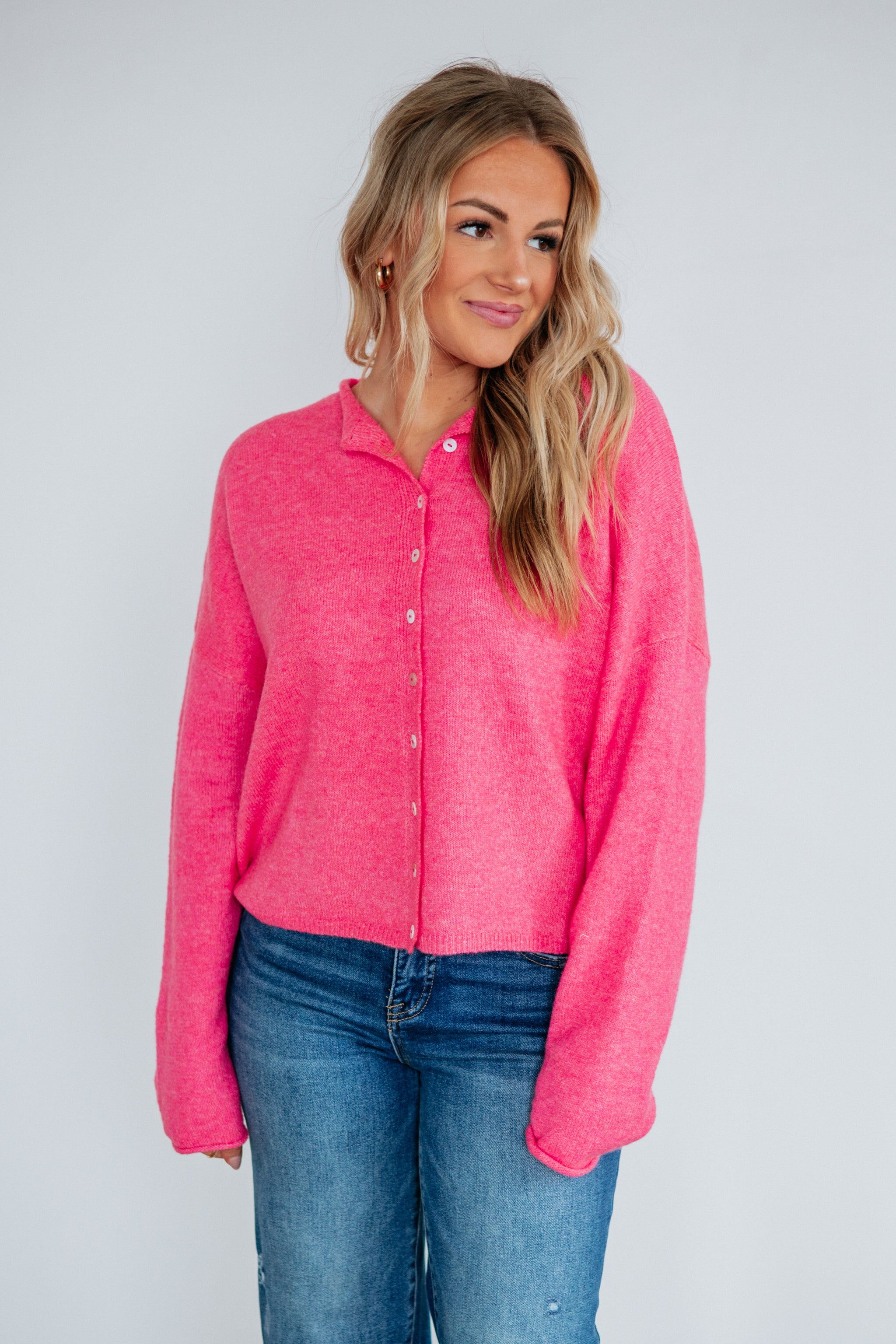 Brooke Cardigan - Punch Pink