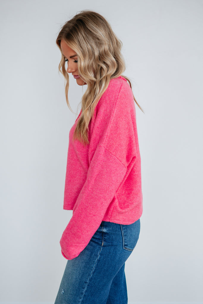 Brooke Cardigan - Punch Pink