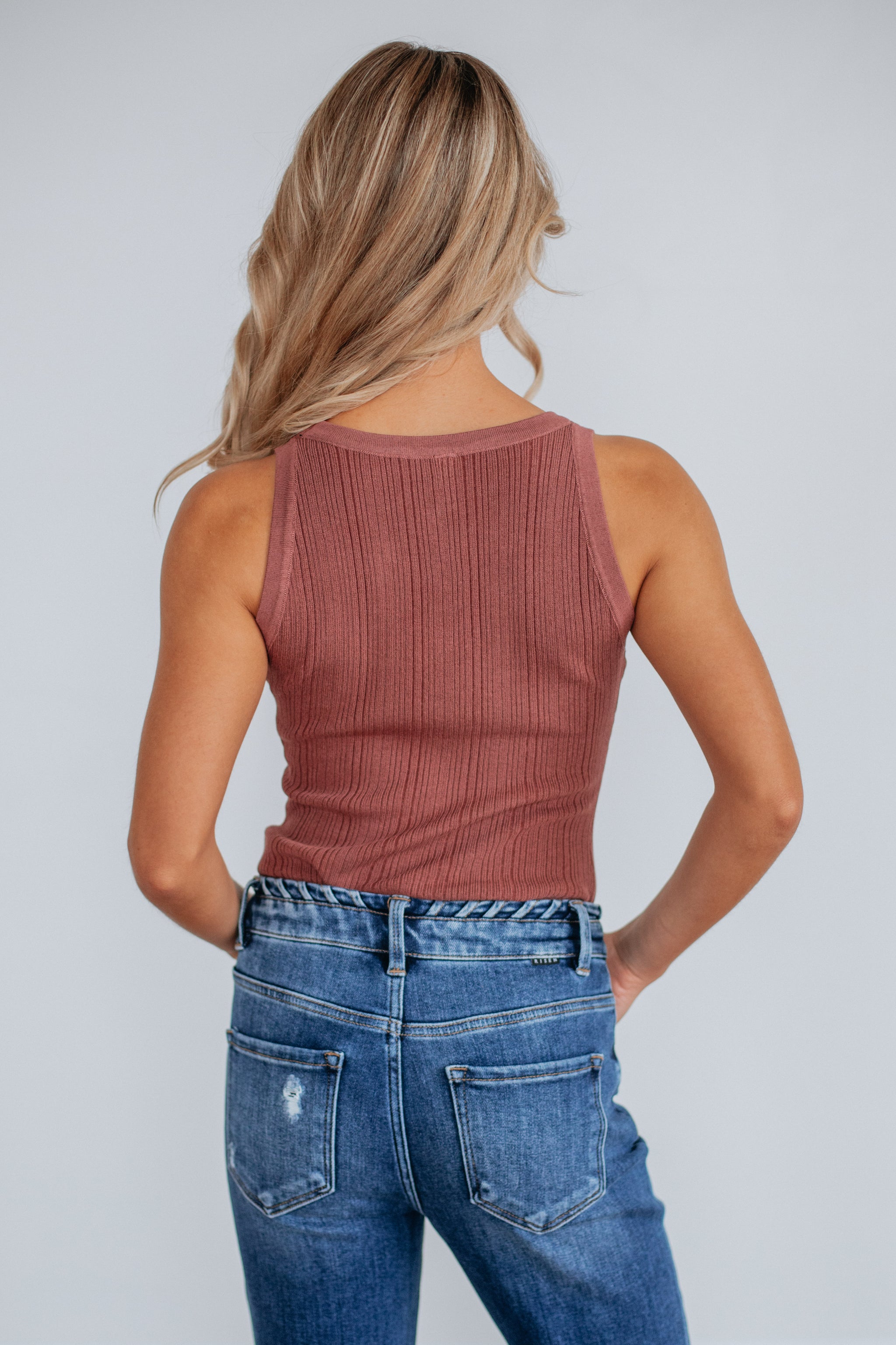 Dulcia Ribbed Bodysuit - Burlwood