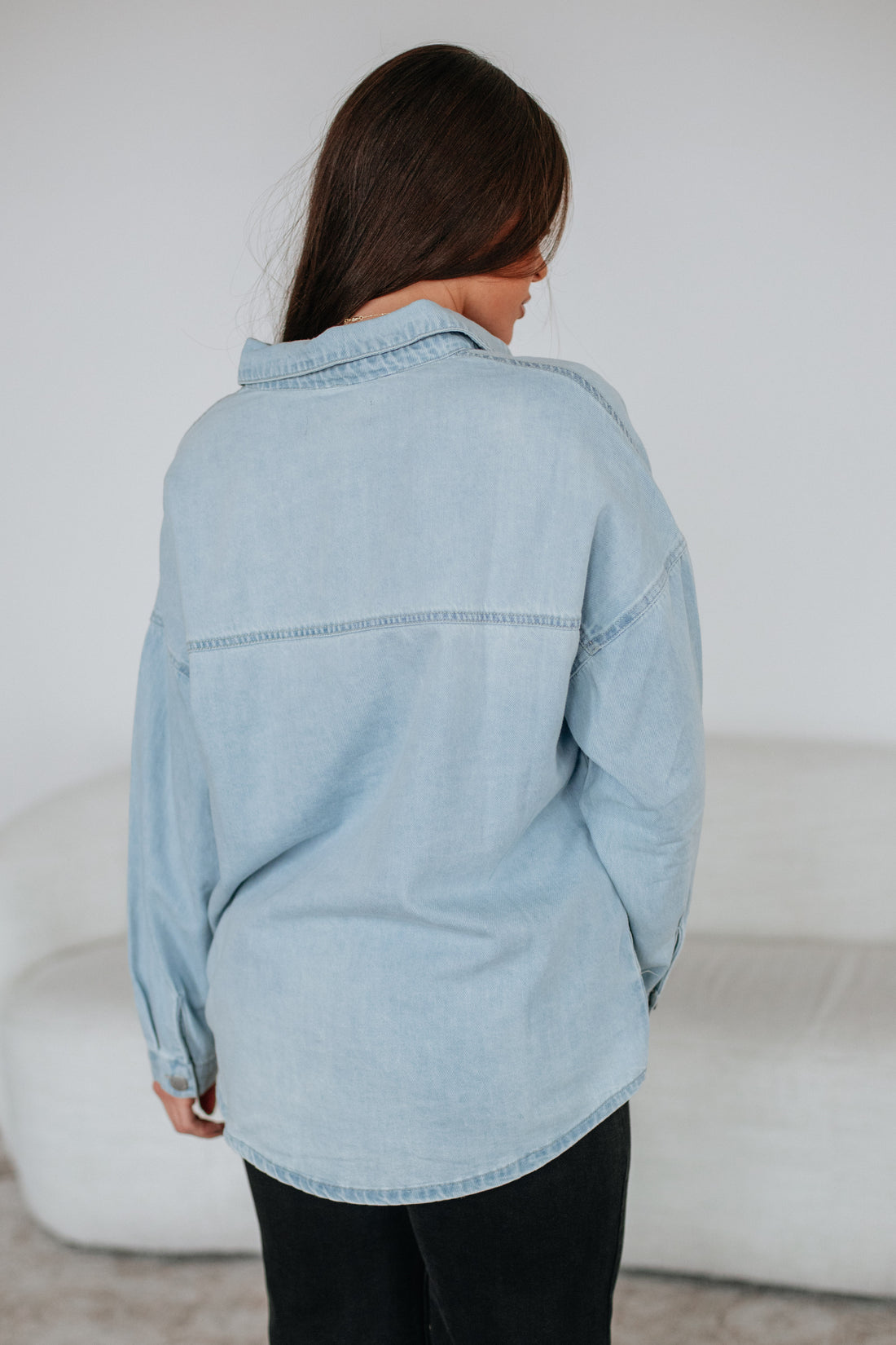 Grayson Risen Denim Shacket - Light Wash