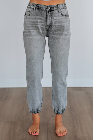 Francie Mica Denim Joggers