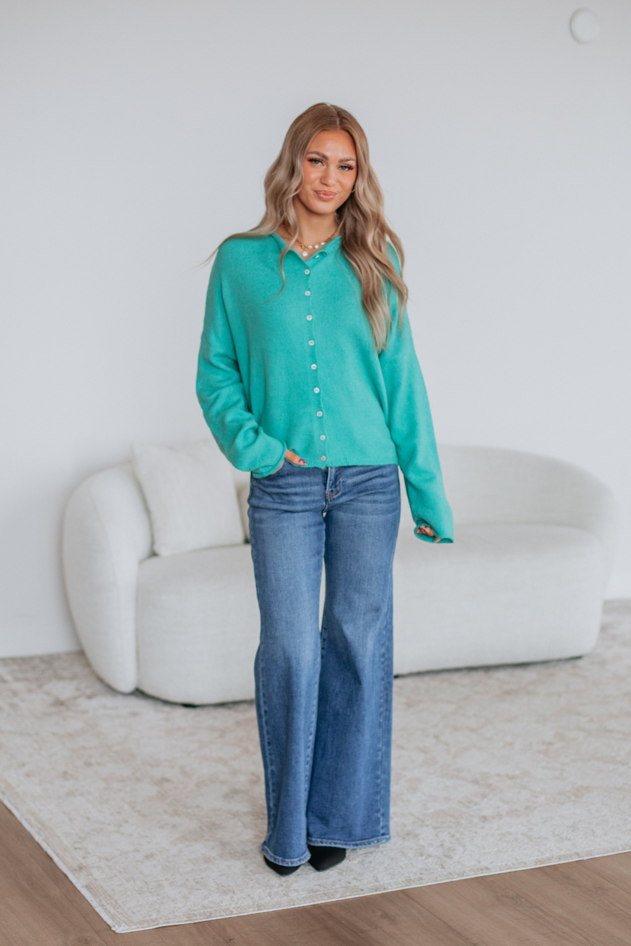 Brooke Cardigan - Turquoise