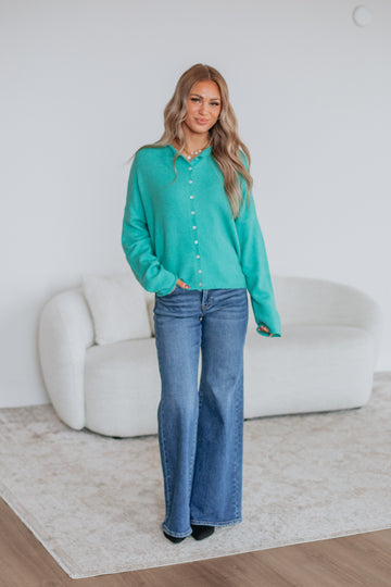 Brooke Cardigan - Turquoise