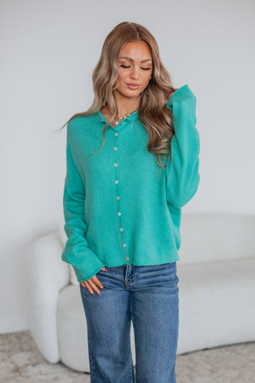 Brooke Cardigan - Turquoise