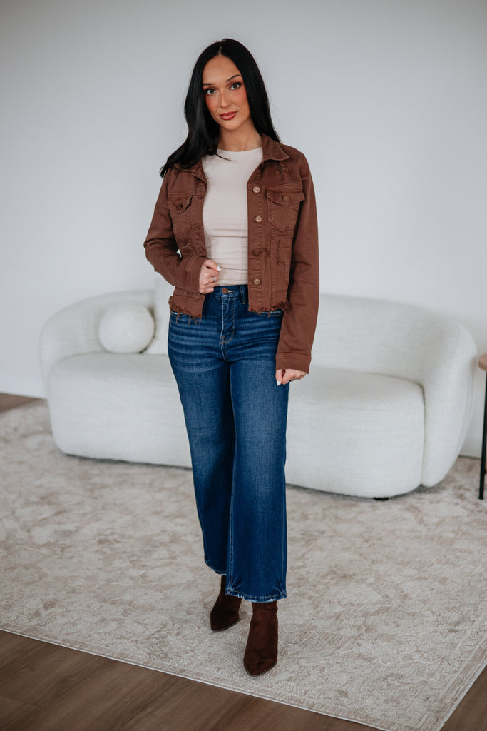 Gemma Risen Denim Jacket - Mocha