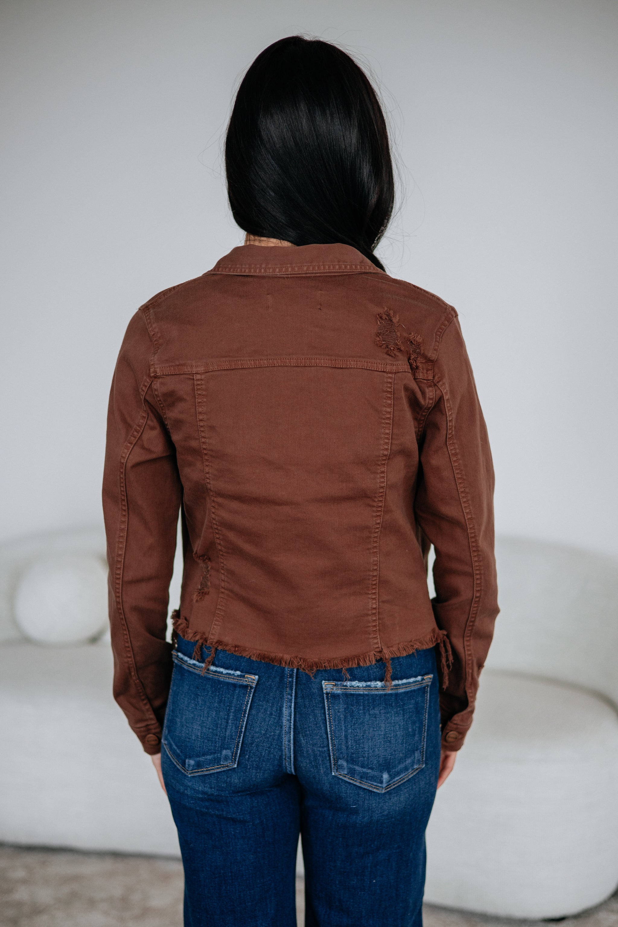 Gemma Risen Denim Jacket - Mocha