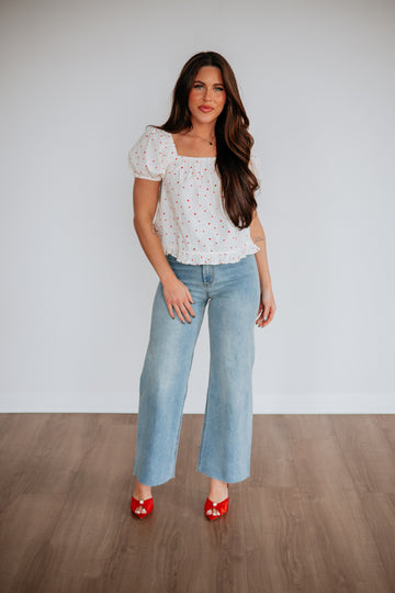 Destinee Polka Dot Top