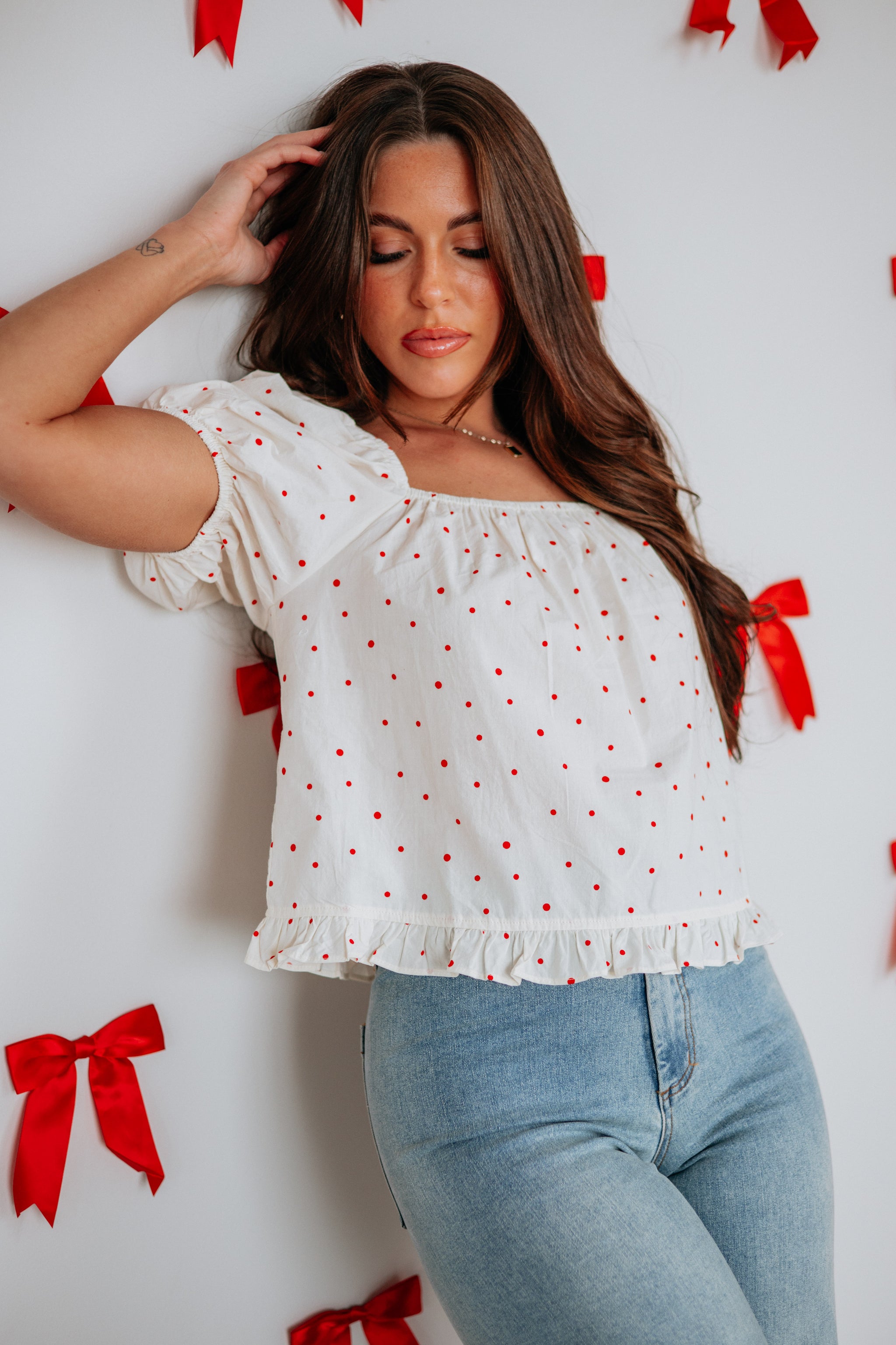 Destinee Polka Dot Top