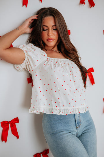 Destinee Polka Dot Top