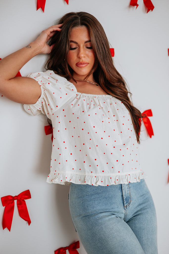 Destinee Polka Dot Top