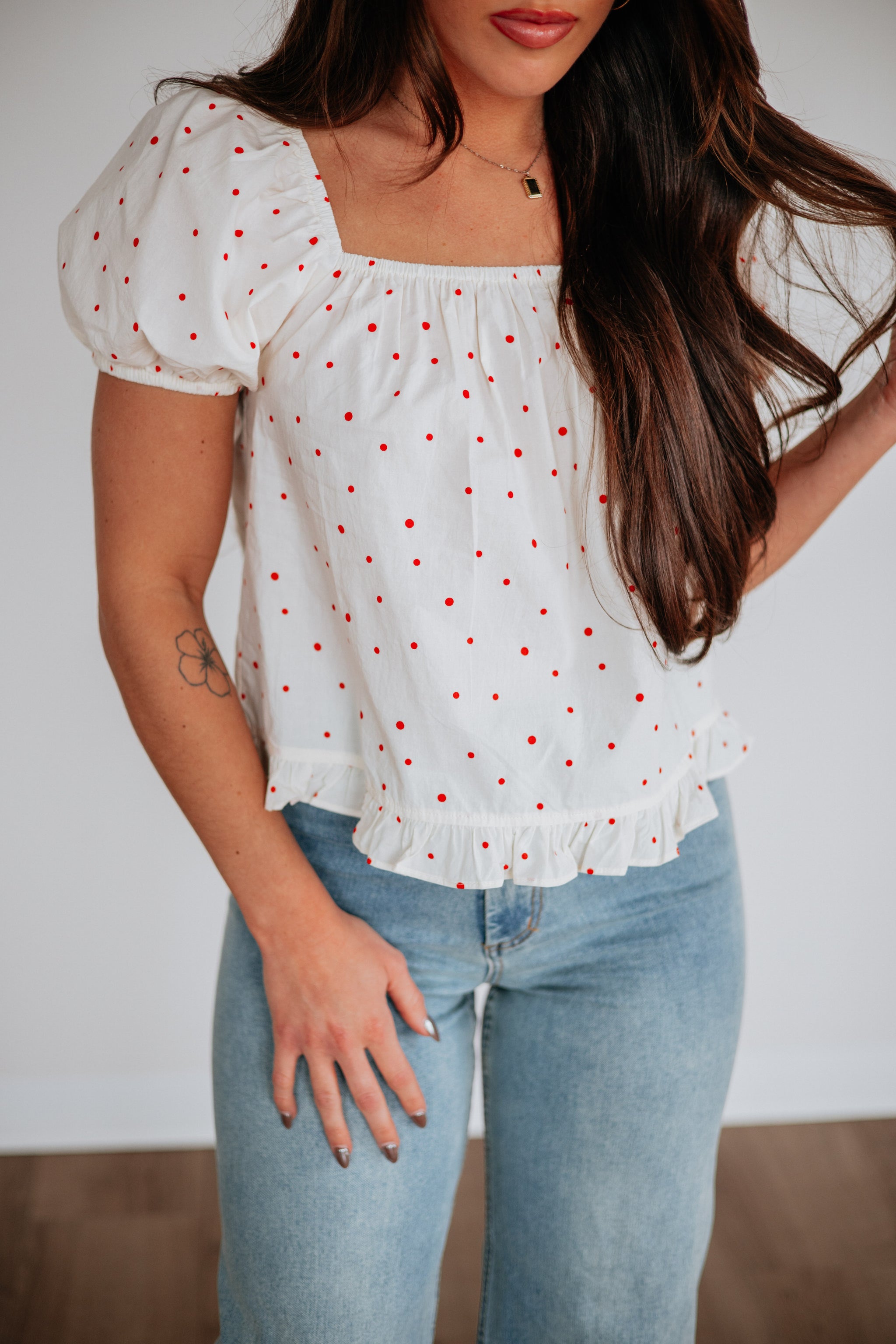 Destinee Polka Dot Top