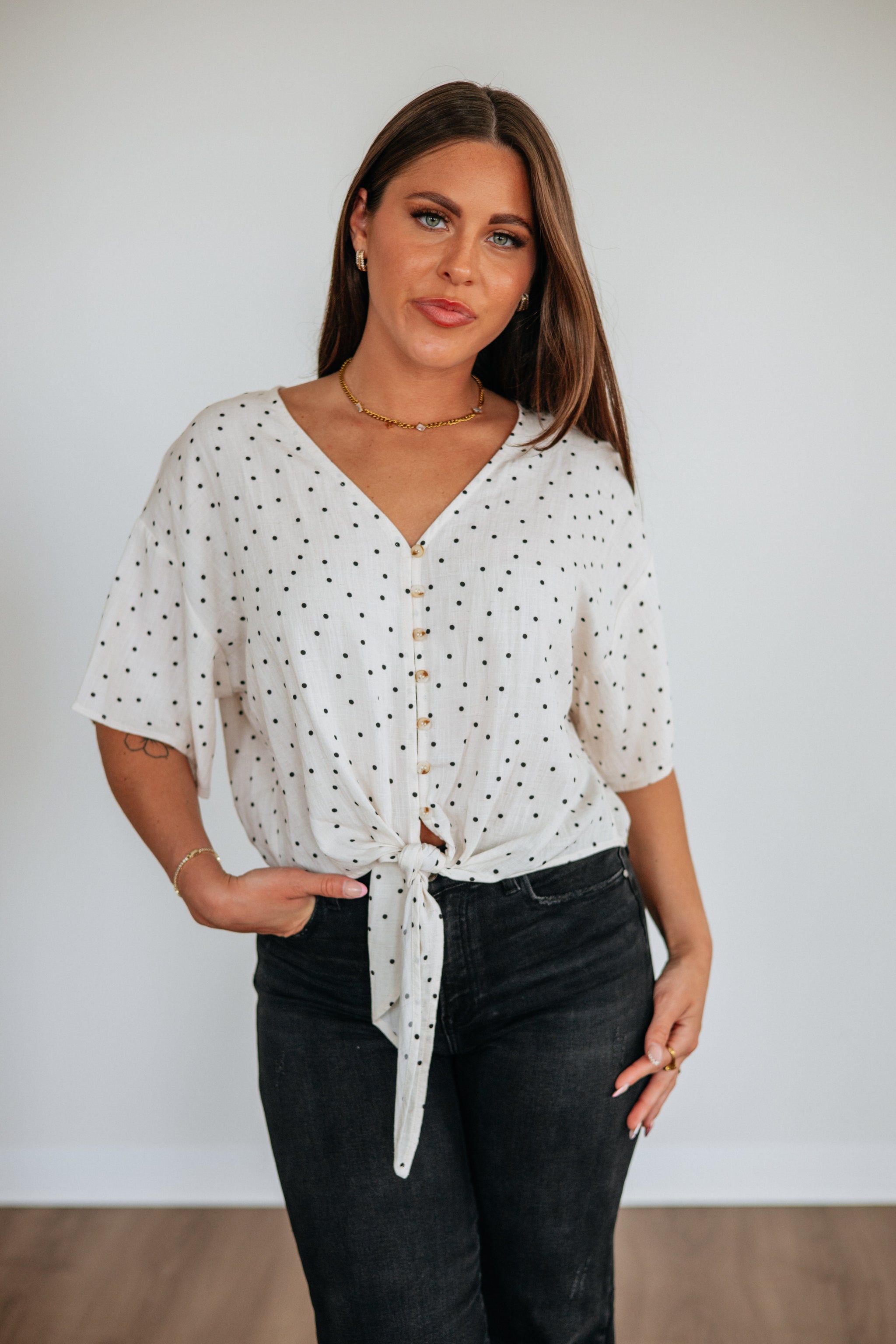Lucie Polka Dot Top