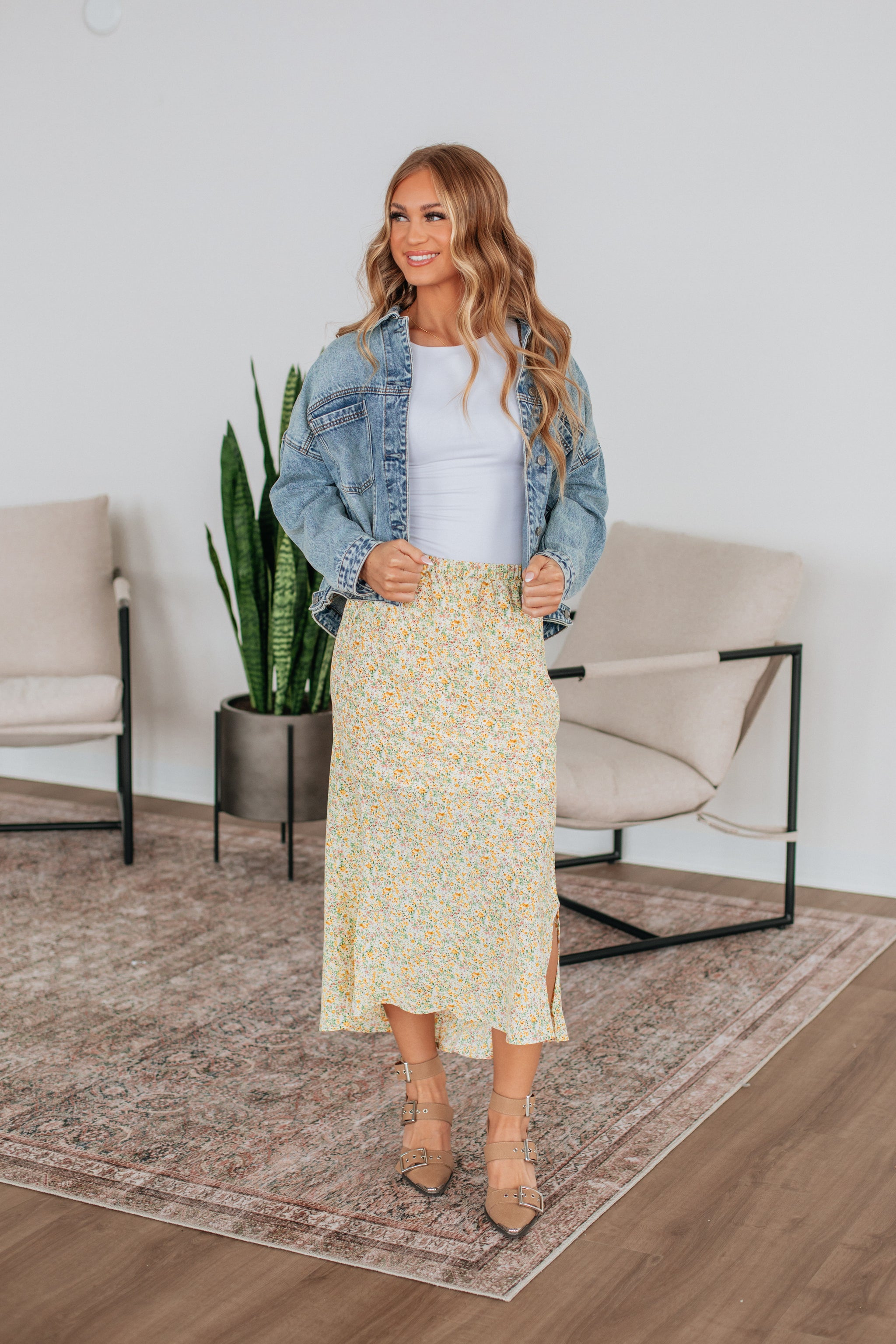 Posey Floral Skirt - Marigold Mix