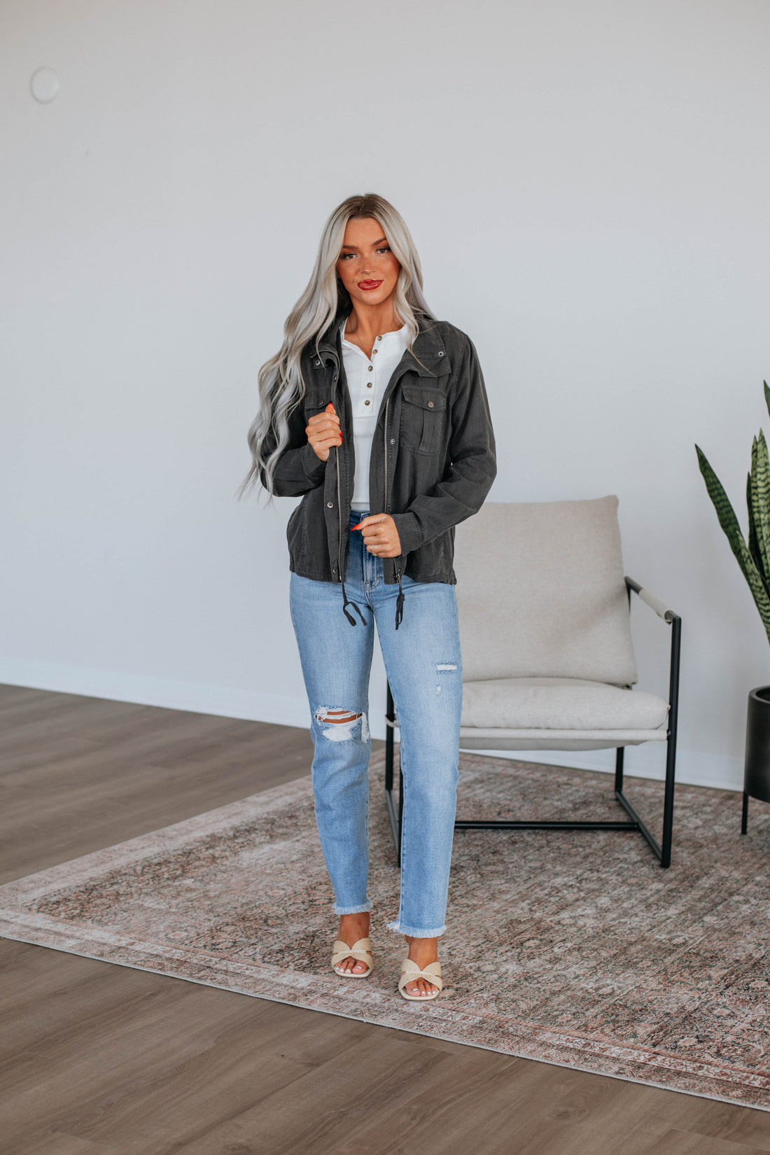 Finnegan Lightweight Jacket - Charcoal