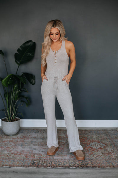 Get Comfy Jumpsuit - Mocha