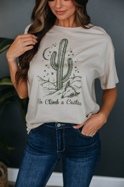 Go Climb A Cactus Graphic Tee