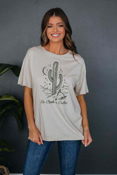 Go Climb A Cactus Graphic Tee