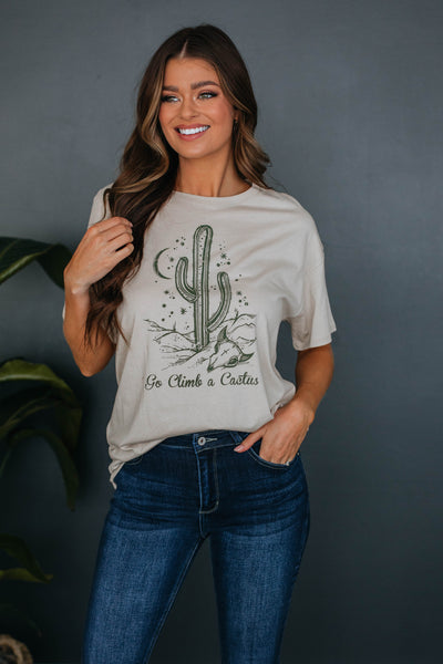 Go Climb A Cactus Graphic Tee