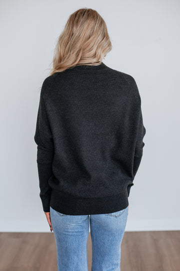 Gretchen Dolman Sweater - Charcoal
