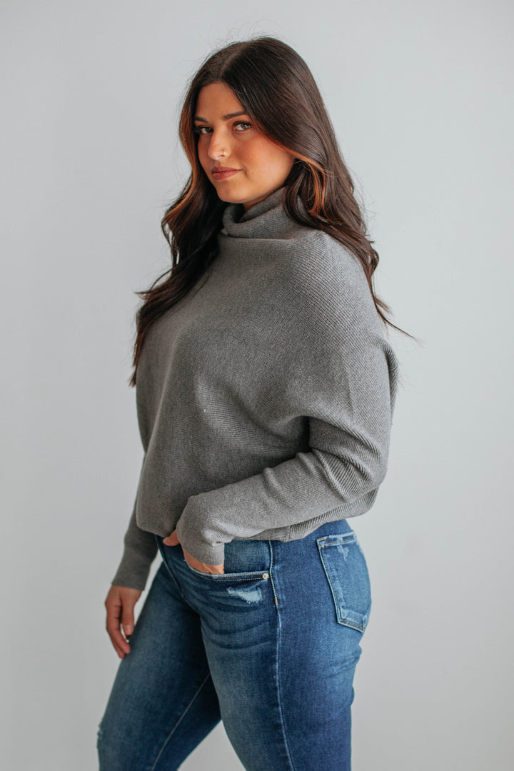 Gretchen Dolman Sweater - Grey