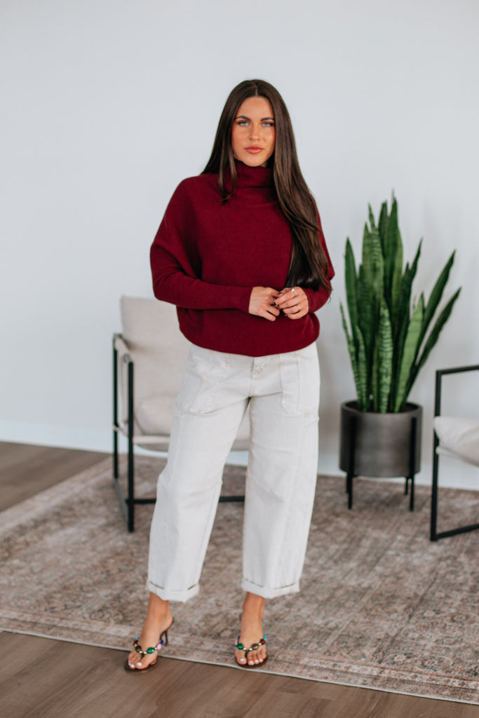 Gretchen Dolman Sweater - Mulberry