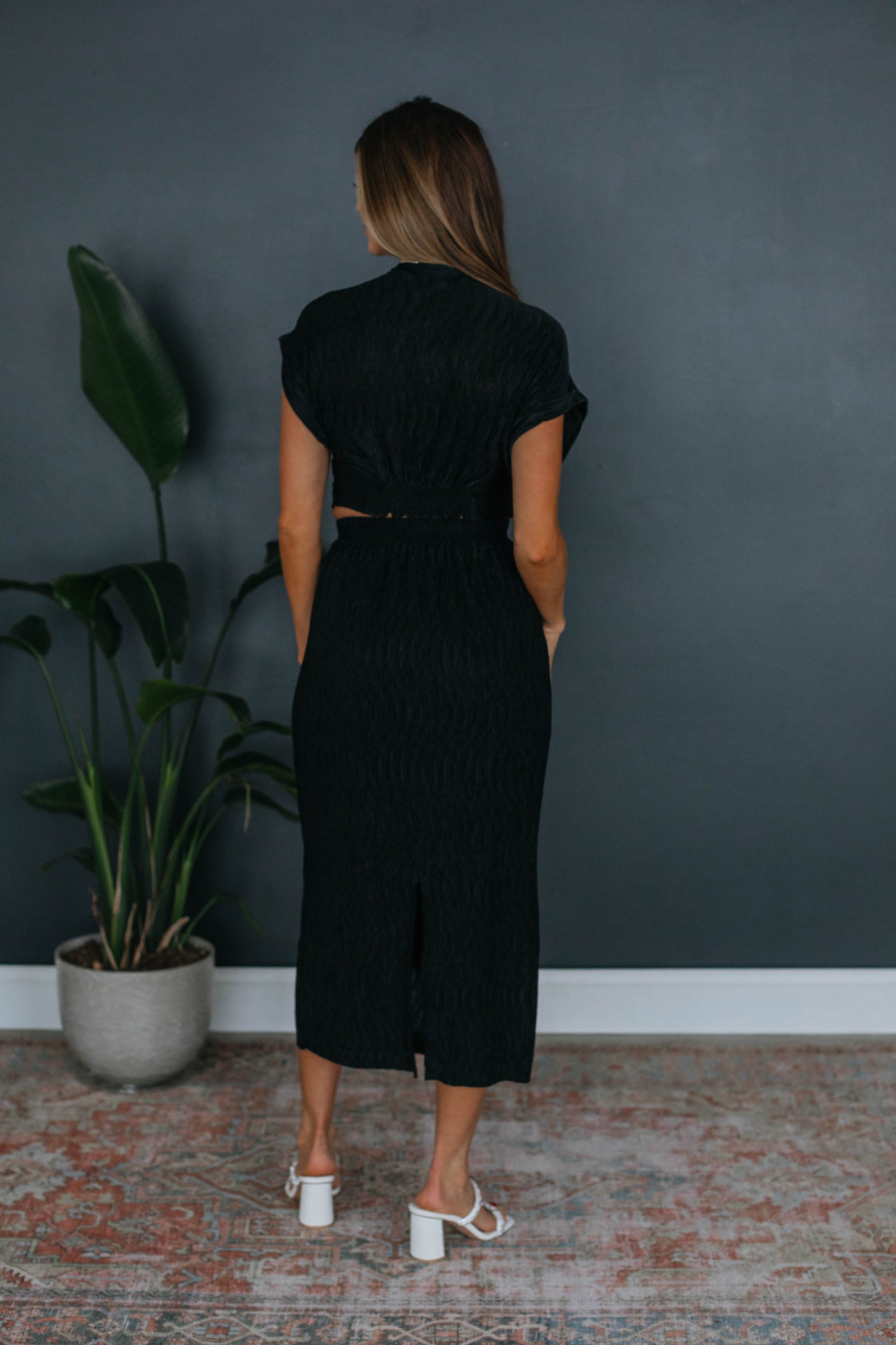 Gwynn Textured Skirt - Black