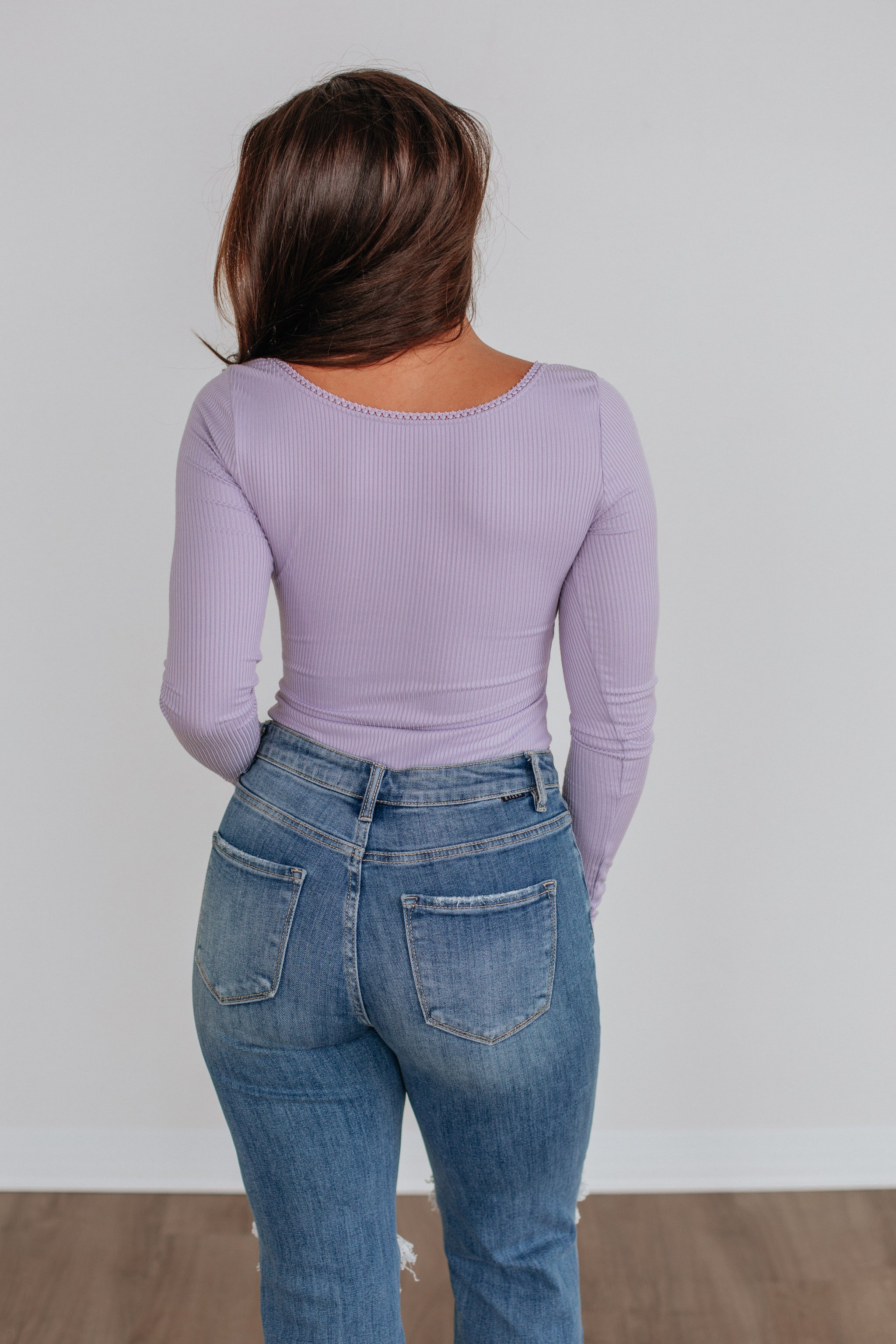 Haleigh Ribbed Bodysuit - Lilac