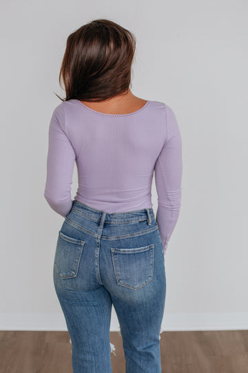 Haleigh Ribbed Bodysuit - Lilac
