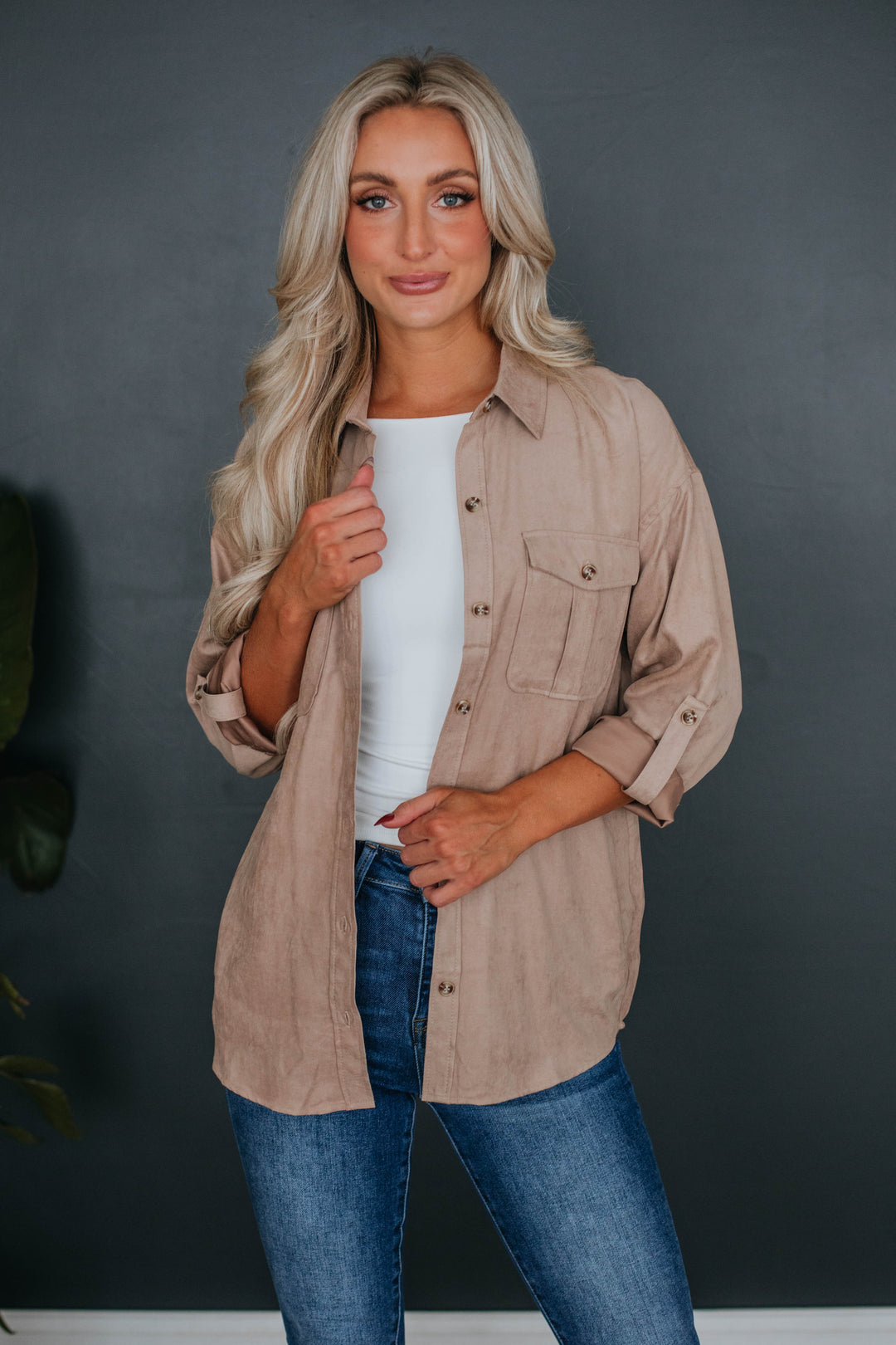 Harlem Lightweight Shacket - Taupe