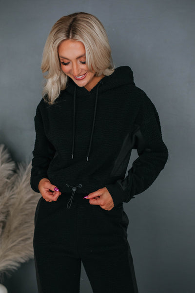 Hayden Sherpa Hoodie - Black
