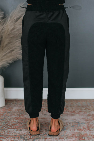 Hayden Sherpa Joggers - Black
