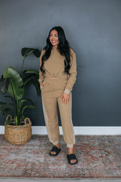 Hayden Sherpa Joggers - Khaki