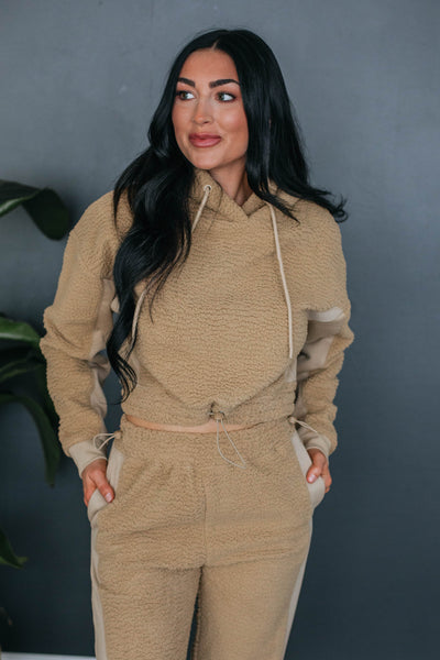 Hayden Sherpa Hoodie - Khaki