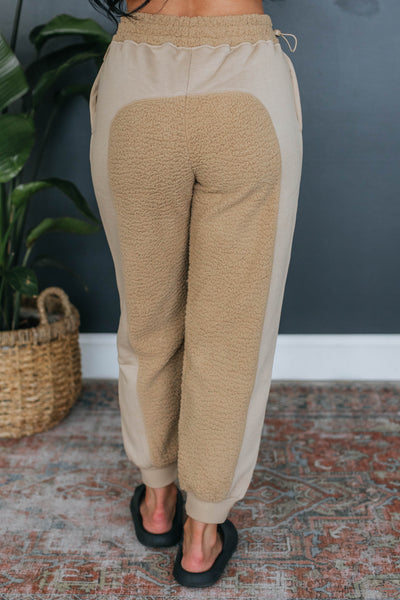 Hayden Sherpa Joggers - Khaki