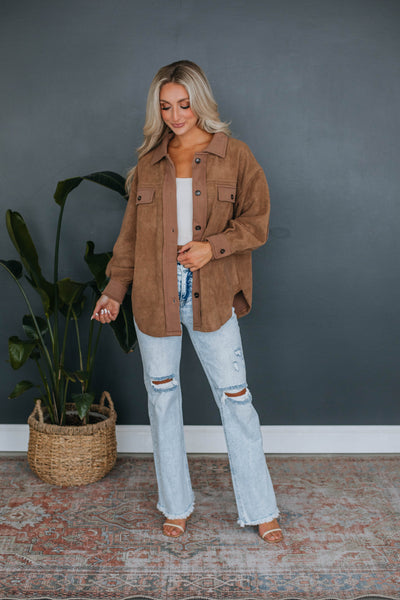 Huntington Fleece Shacket - Mocha