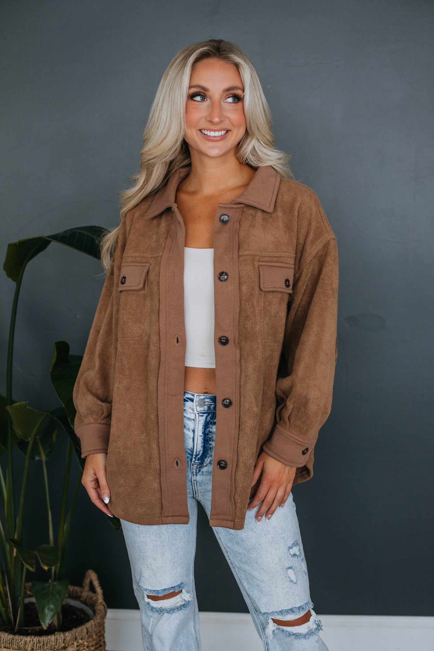 Huntington Fleece Shacket - Mocha