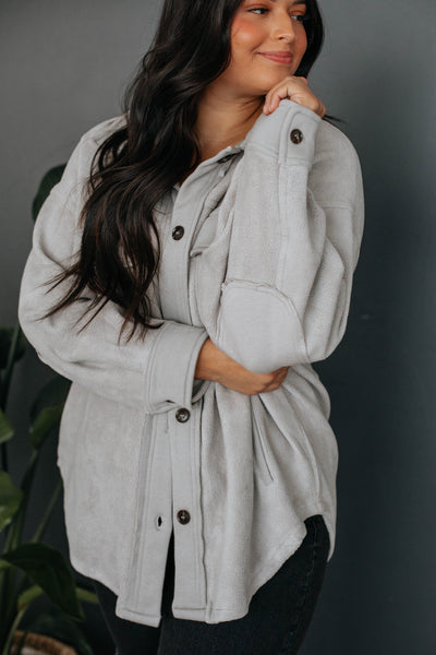 Huntington Fleece Shacket - Stone