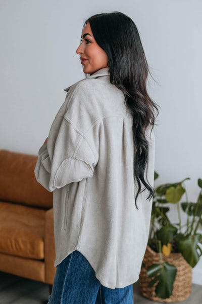 Huntington Fleece Shacket - Stone