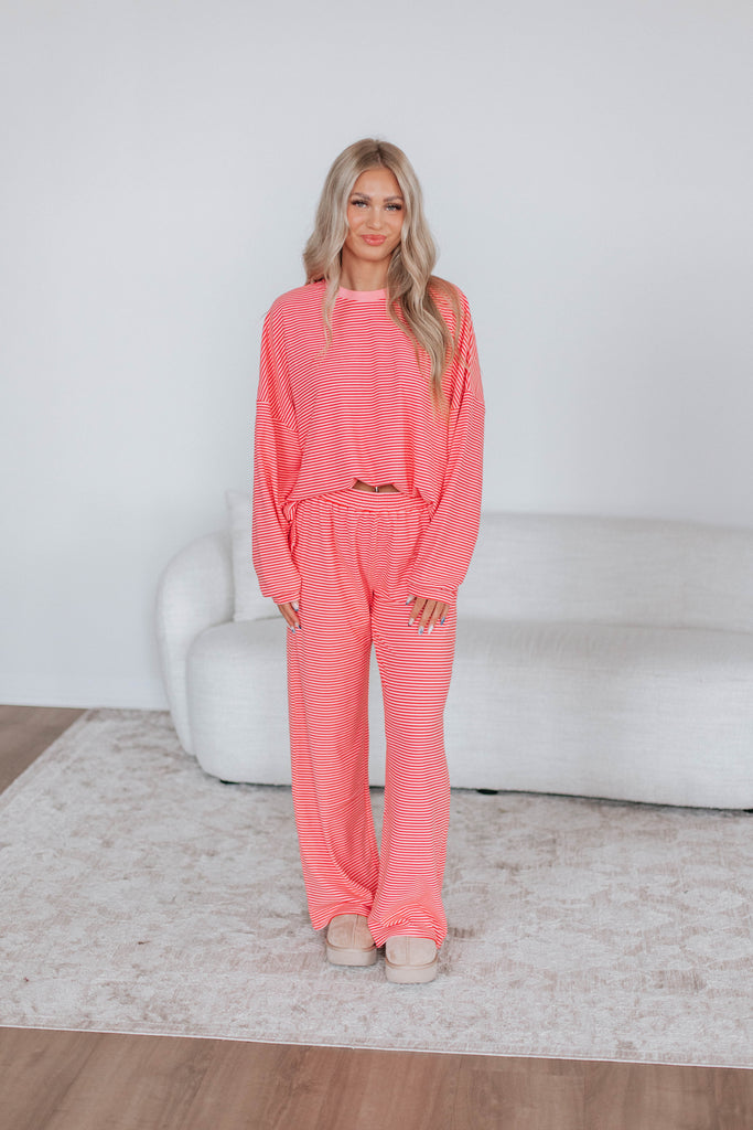 Cayla Striped Pants - Bubblegum Mix