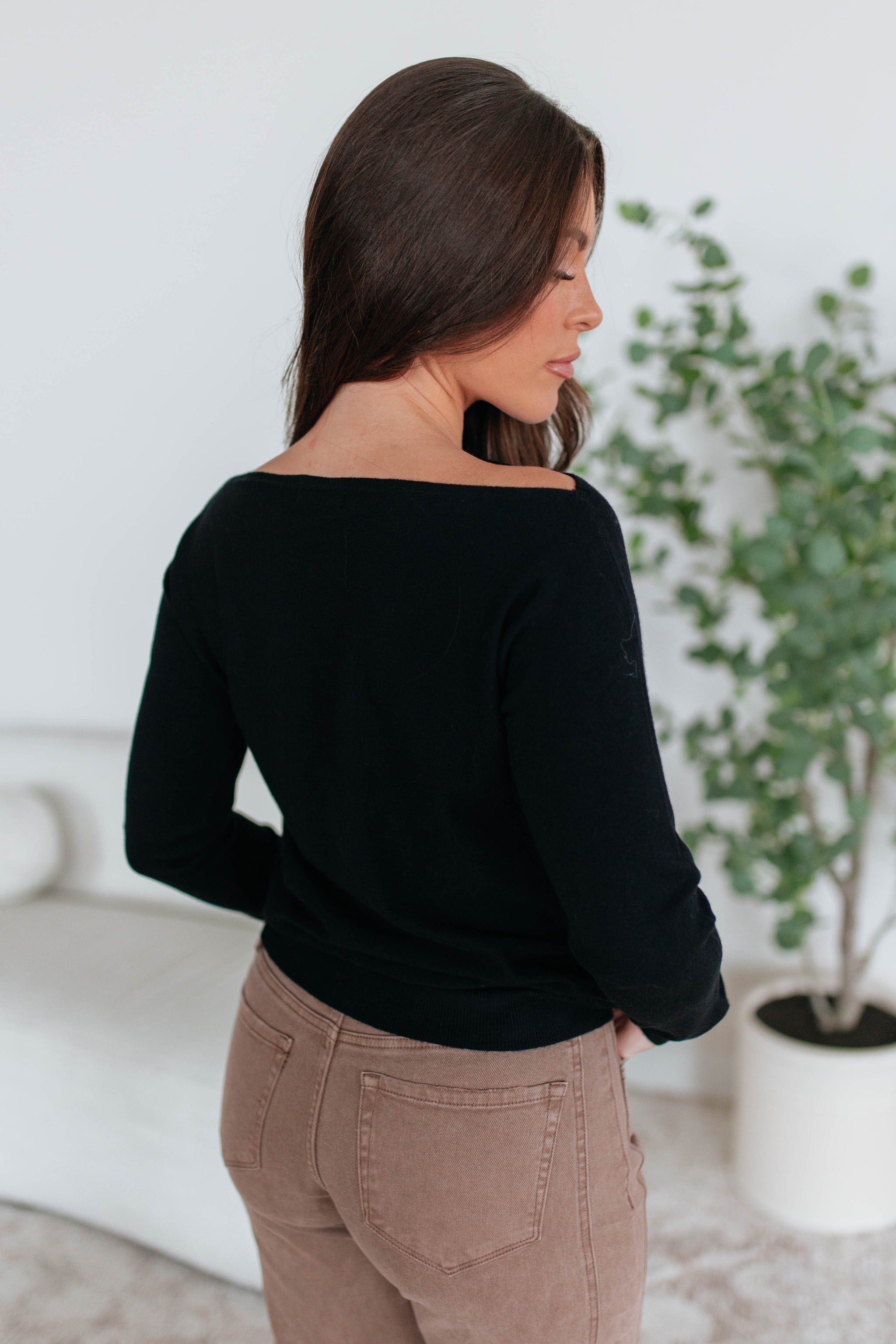 Lona Ribbed Sweater - Black