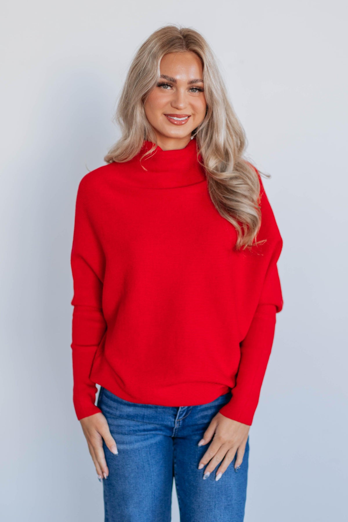 Gretchen Dolman Sweater - Ruby