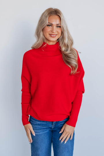 Gretchen Dolman Sweater - Ruby