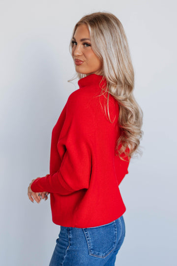 Gretchen Dolman Sweater - Ruby