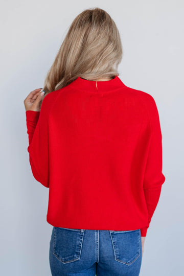 Gretchen Dolman Sweater - Ruby