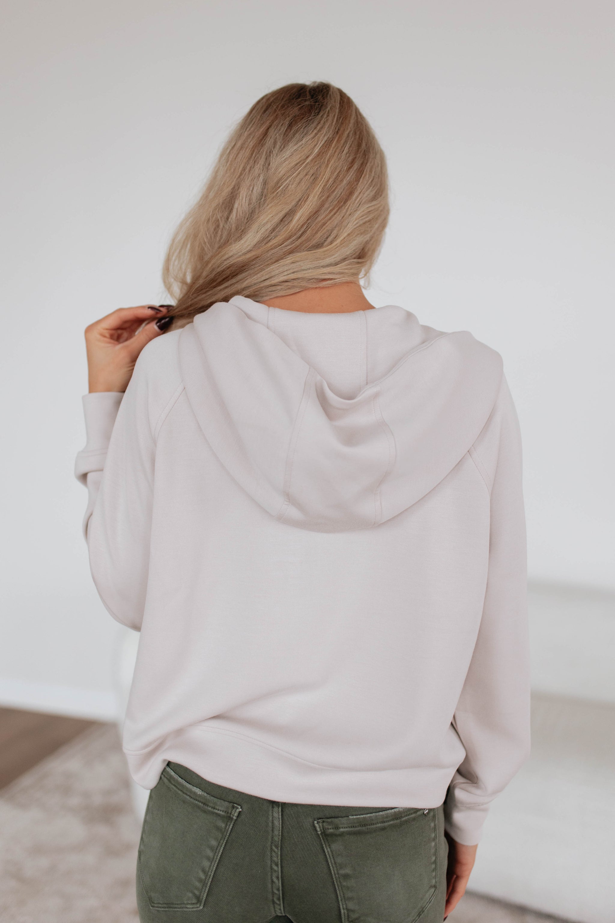 Aubrie Half-Zip Pullover - Stone