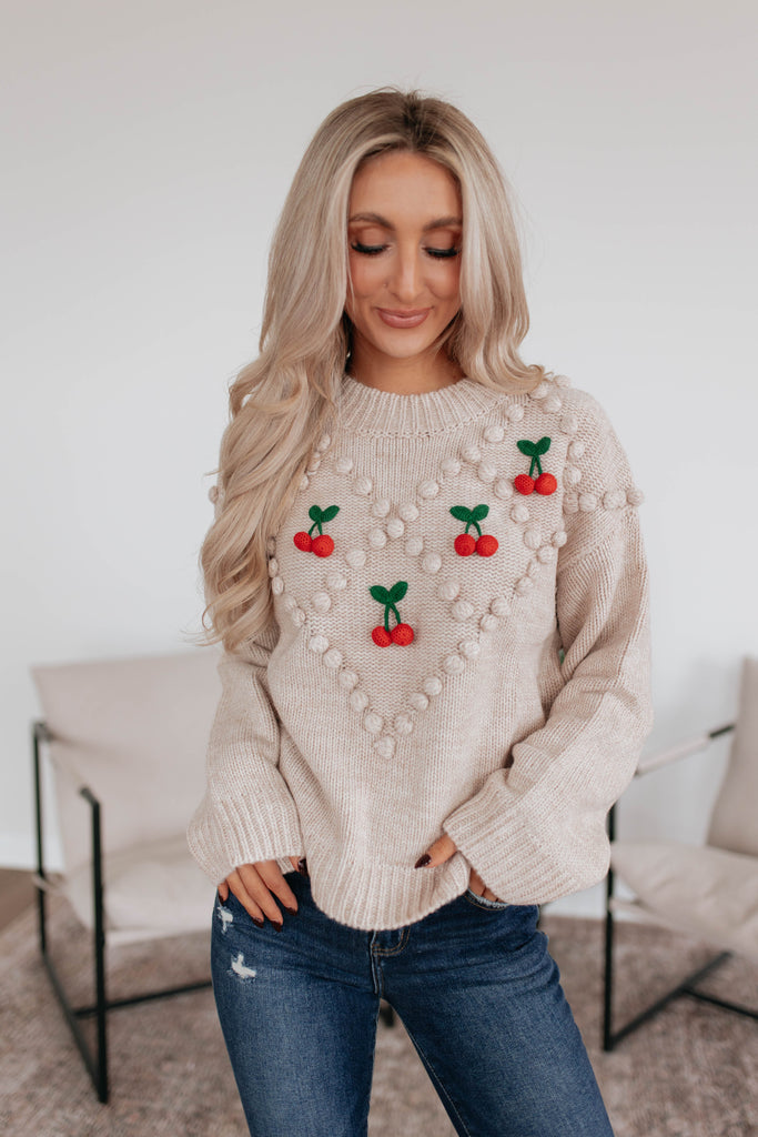 Picking Cherries Sweater