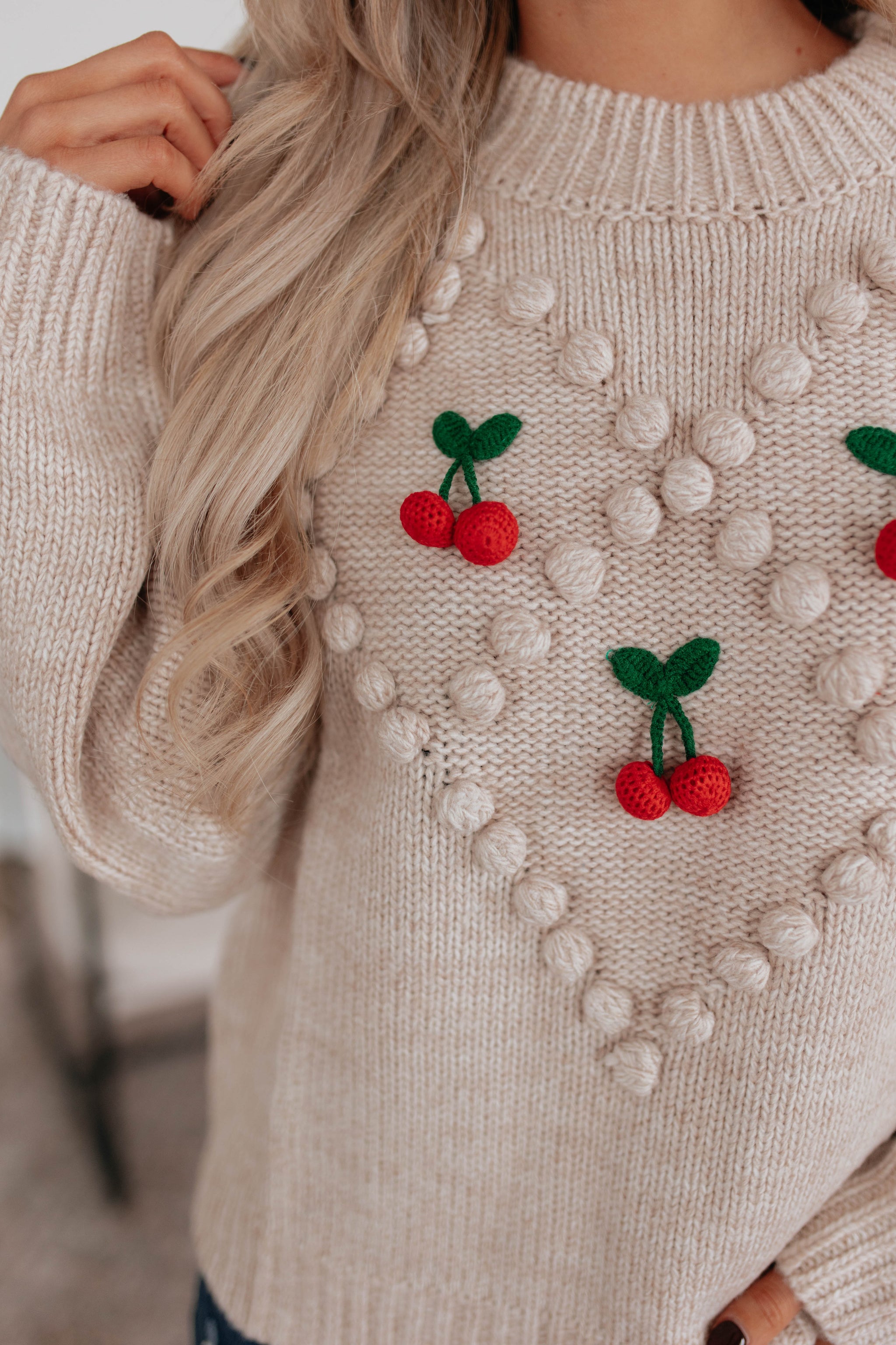 Picking Cherries Sweater