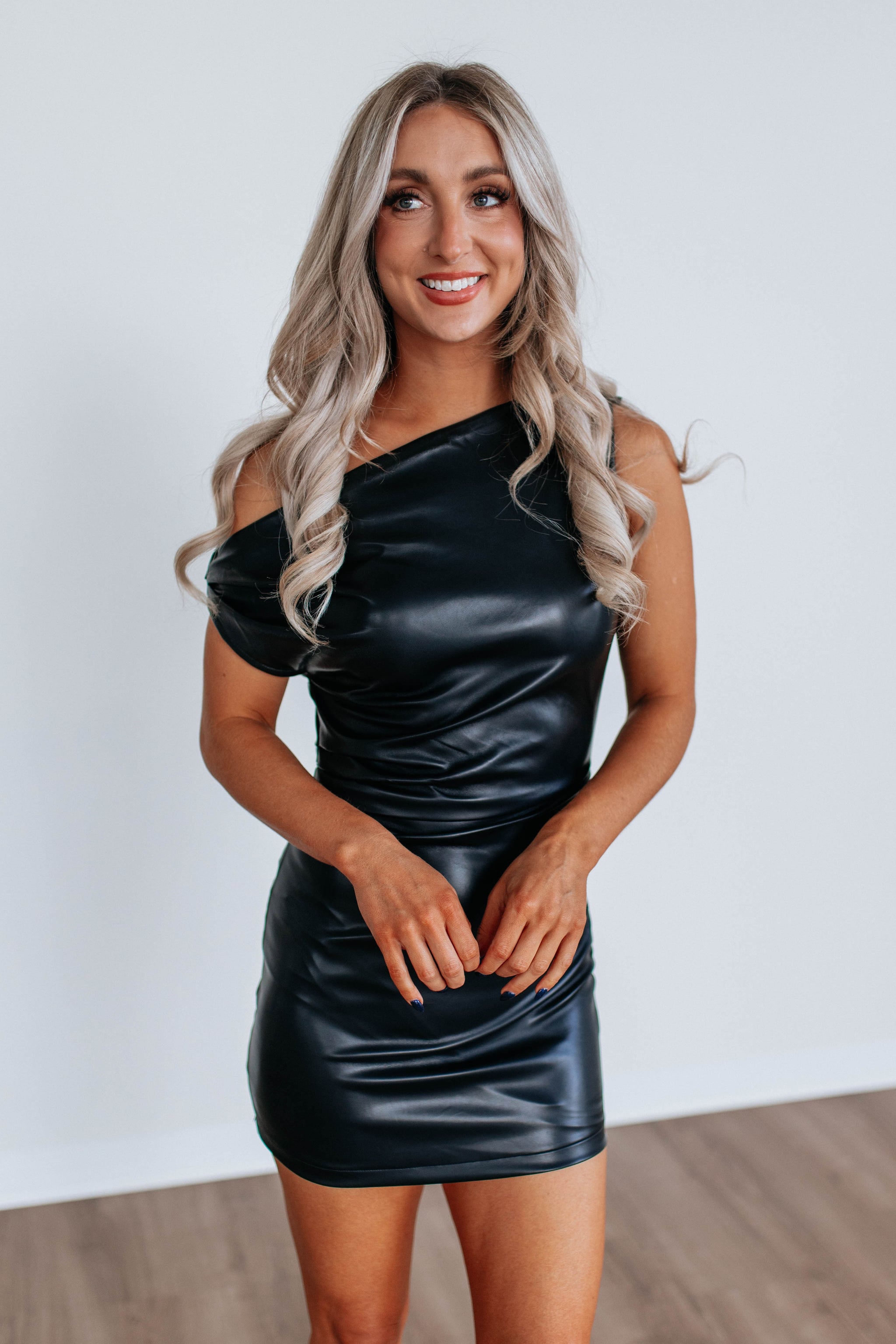 Jaelee Leather Dress